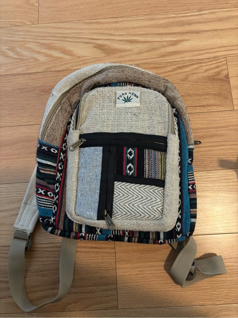 Multicolor Patchwork Men’s Backpack - Picture 2 of 3